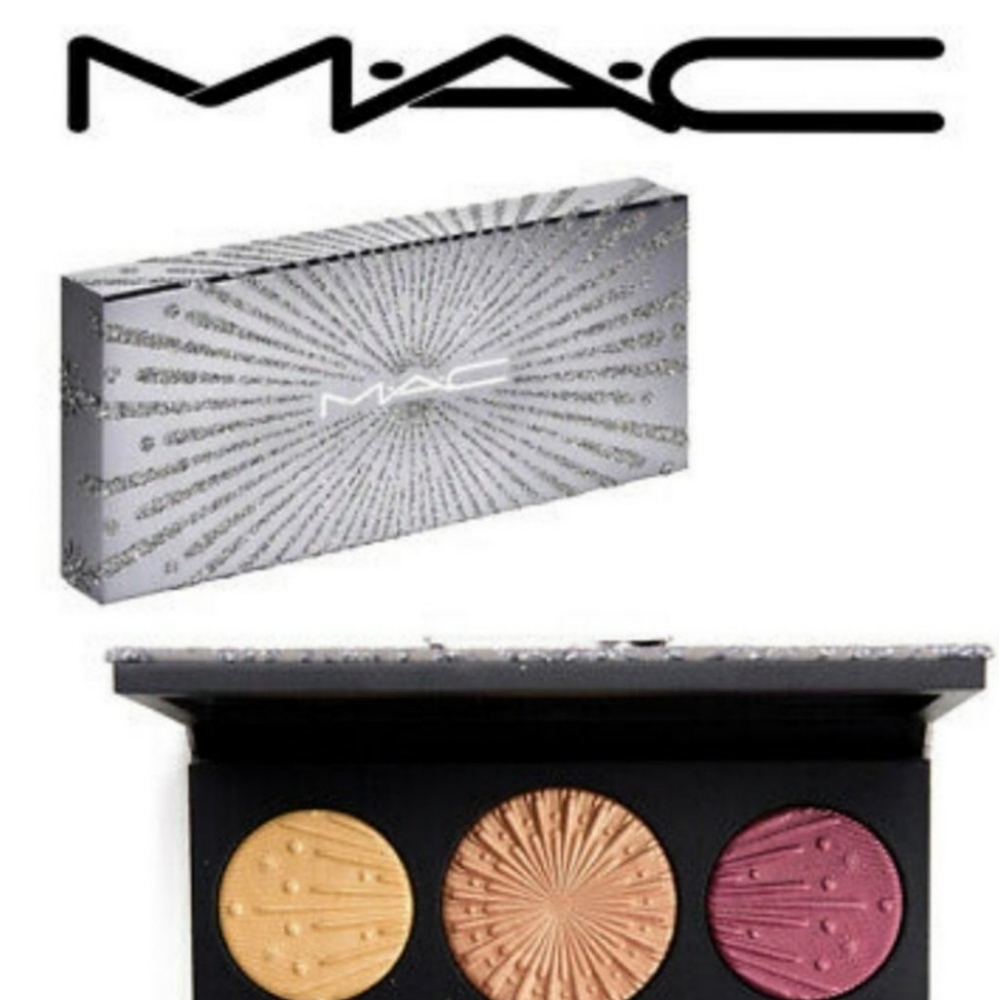 M.A.C HIGHLIGHTER TRIO NIB FLASHING ICE EXTRA DIMENSION SKINFINISH: MEDIUM DEEP